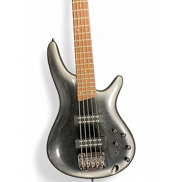 Used Ibanez SR305 5 String Silver burst Electric Bass Guitar