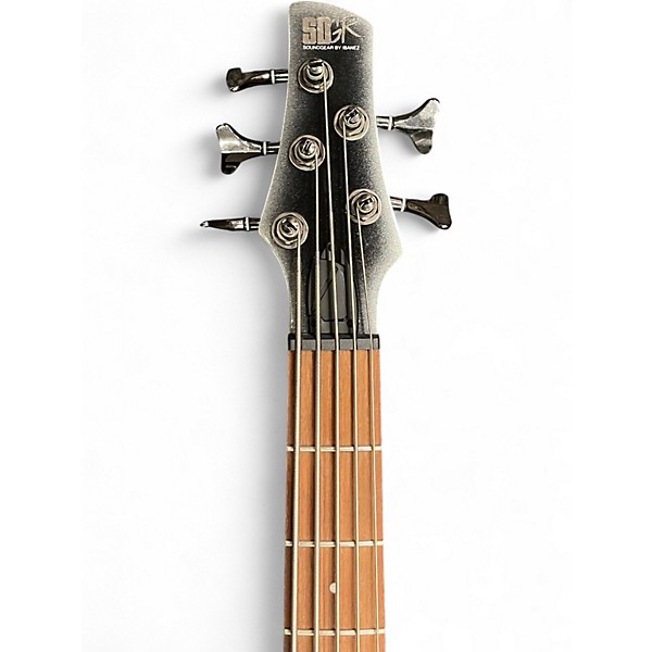 Used Ibanez SR305 5 String Silver burst Electric Bass Guitar