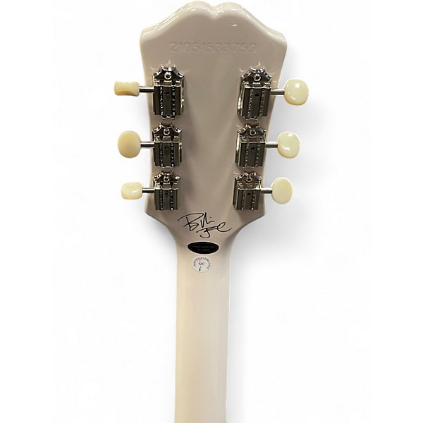 Used Epiphone BILLIE JOE ARMSTRONG LES PAUL JR Alpine White Solid Body Electric Guitar