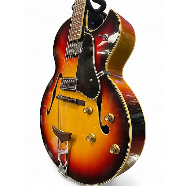 Used Univox Pro Sunburst Hollow Body Electric Guitar