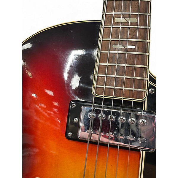 Used Univox Pro Sunburst Hollow Body Electric Guitar