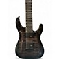 Used Jackson JS22Q-7 Transparent Black Solid Body Electric Guitar
