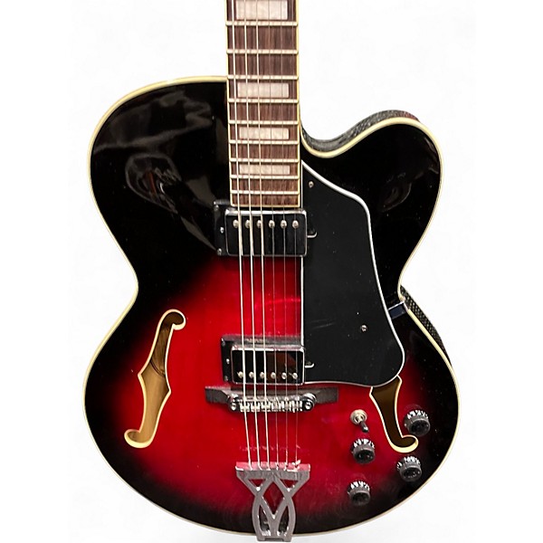 Used Ibanez AF75 Trans Red Sunburst Hollow Body Electric Guitar