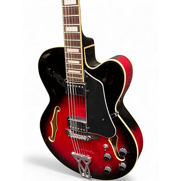 Used Ibanez AF75 Trans Red Sunburst Hollow Body Electric Guitar