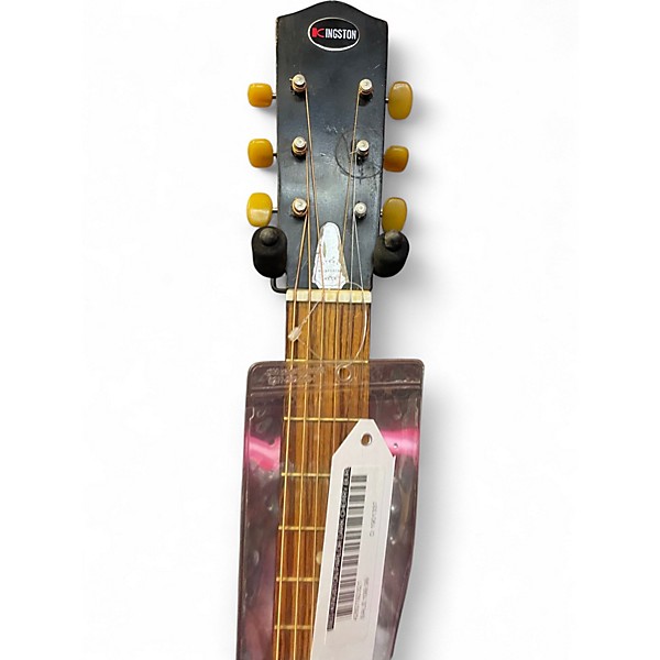 Used Kingston Parlor Dark Cherry Burst Acoustic Electric Guitar