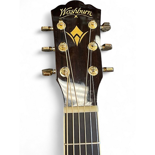 Used Washburn HJ40SCE Natural Acoustic Electric Guitar