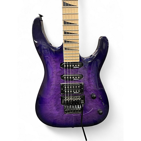 Used Jackson JS34Q Dinky Trans Purple Solid Body Electric Guitar