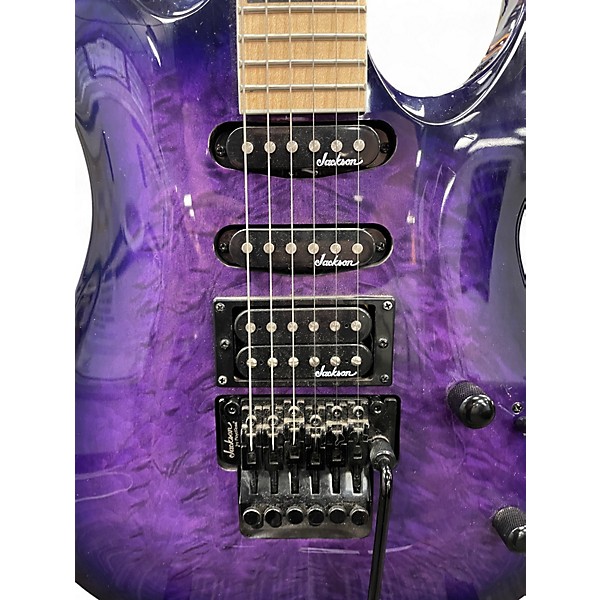 Used Jackson JS34Q Dinky Trans Purple Solid Body Electric Guitar