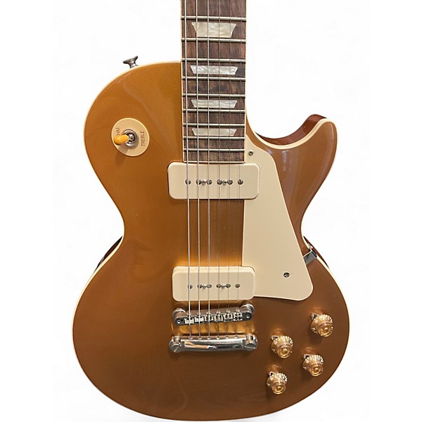 Used 2022 Gibson Les Paul Standard 1950s P90 Gold Top Solid Body Electric Guitar