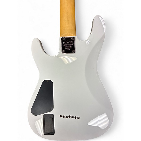 Used Schecter Guitar Research Demon 7 String White Solid Body Electric Guitar