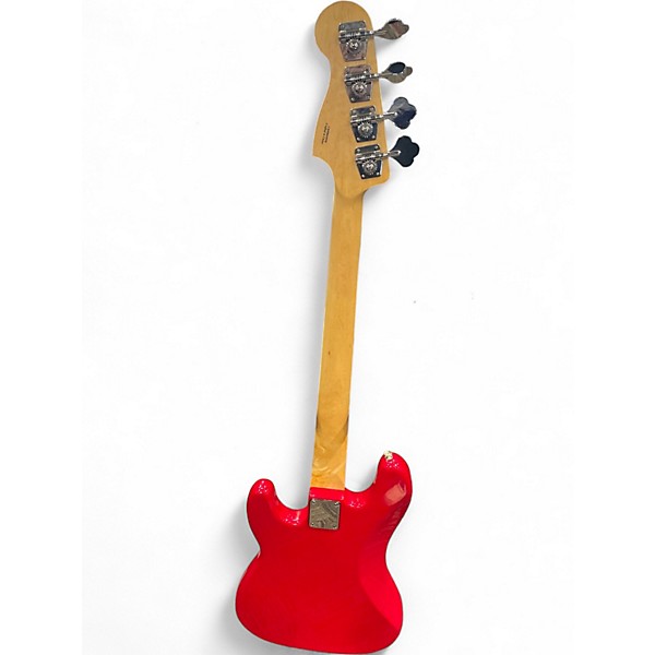Used Squier Precision Bass Candy Apple Red Electric Bass Guitar