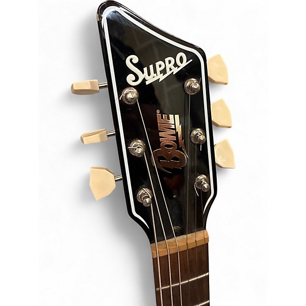 Used Supro BOWIE DUAL TONE White Solid Body Electric Guitar