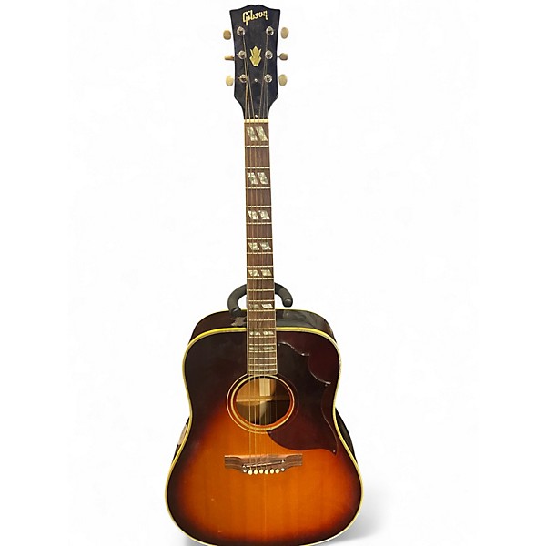 Vintage 1969 Gibson Southern Jumbo 2 Color Sunburst Acoustic Electric Guitar