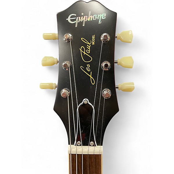 Used Epiphone Inspired by Gibson 1959 Reissue Les Paul Standard Aged Dark Burst Solid Body Electric Guitar