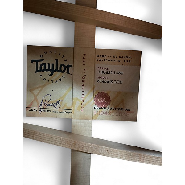 Used Taylor 314CE-K LTD 3 Tone Sunburst Acoustic Electric Guitar