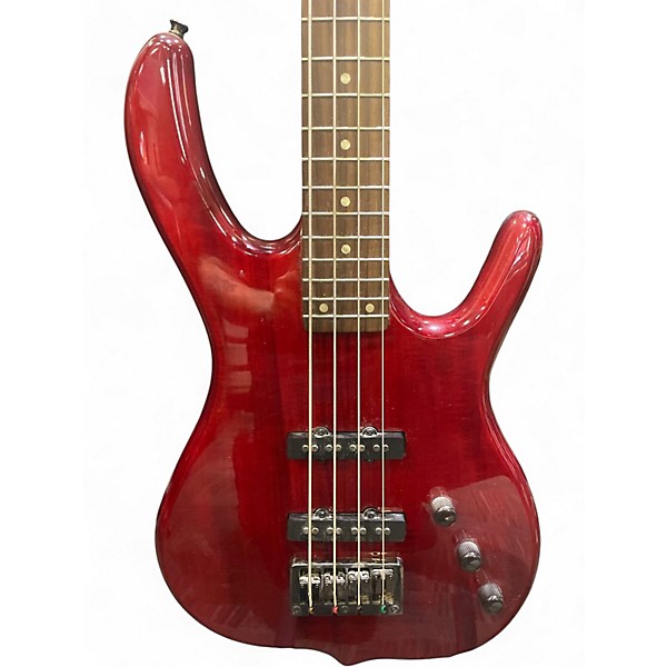 Used Ken Smith Burner Trans Red Electric Bass Guitar