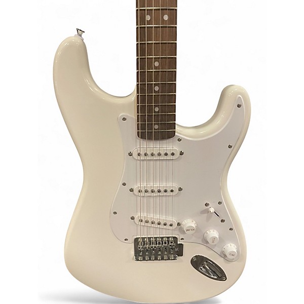 Used Squier STRATOCASTER  WHITE Solid Body Electric Guitar