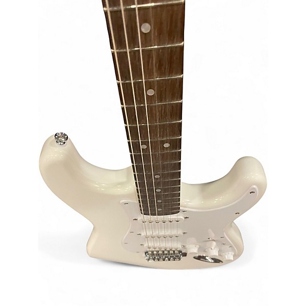Used Squier STRATOCASTER  WHITE Solid Body Electric Guitar