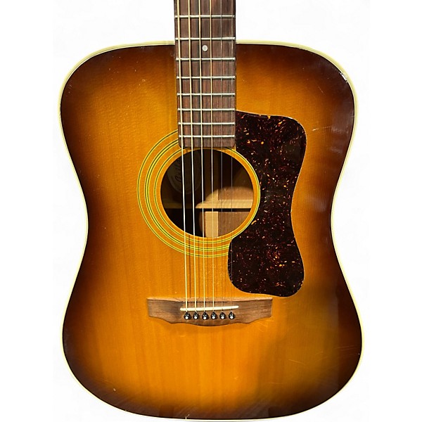 Vintage 1970s Guild D40 Sunburst Acoustic Guitar