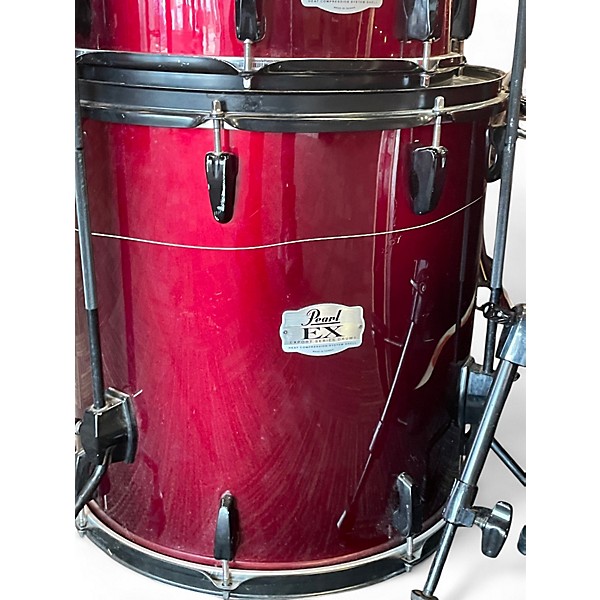 Used Pearl 5 Piece Export EX Wine Red Drum Kit