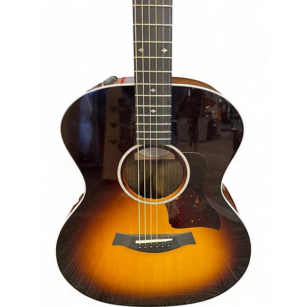 Used Taylor 214E DLX GA SB 2 Color Sunburst Acoustic Electric Guitar