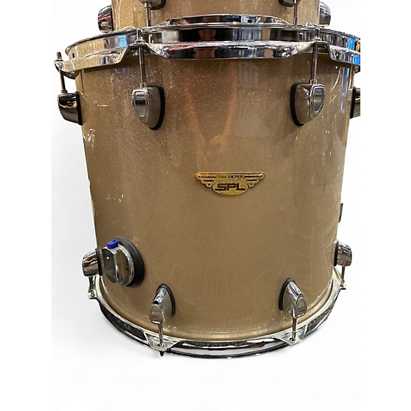 Used SPL 4 Piece Velocity Gold Sequin Drum Kit