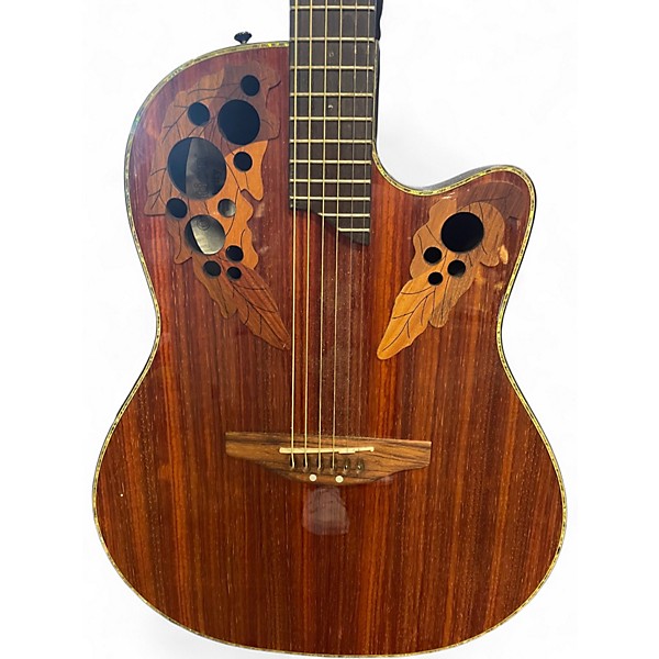 Used Ovation CC48 Celebrity Deluxe Trans Brown Acoustic Electric Guitar