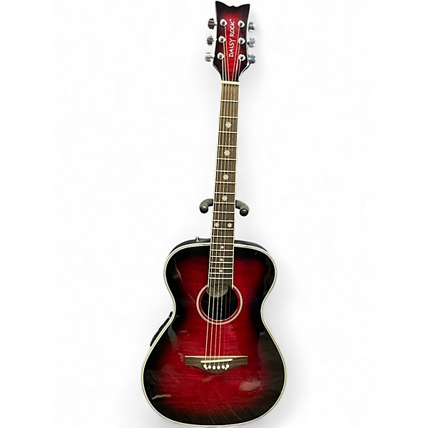 Used Daisy Rock Pixie Concert 6222 Candy Red Burst Acoustic Electric Guitar