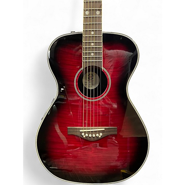 Used Daisy Rock Pixie Concert 6222 Candy Red Burst Acoustic Electric Guitar