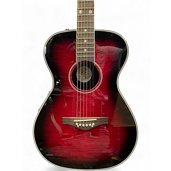 Used Daisy Rock Pixie Concert 6222 Candy Red Burst Acoustic Electric Guitar