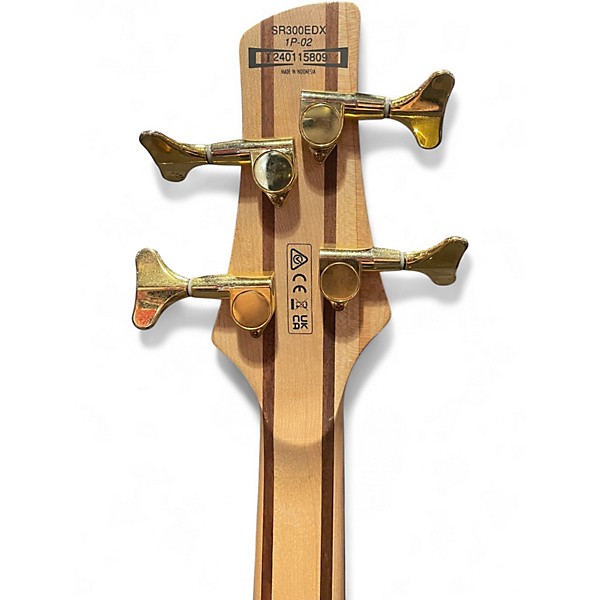 Used Ibanez SR300EDX 1P02 Trans Charcoal Electric Bass Guitar