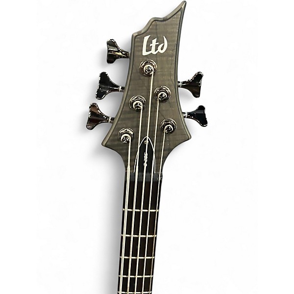 Used ESP LTD B205SM 5 String Trans Black Electric Bass Guitar