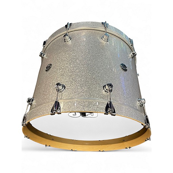 Used DW 24X18 Performance Silver Sparkle Drum
