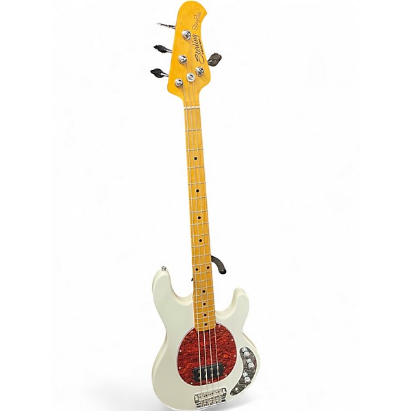 Used Sterling by Music Man Stingray 24CA white Electric Bass Guitar