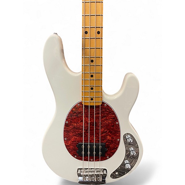 Used Sterling by Music Man Stingray 24CA white Electric Bass Guitar