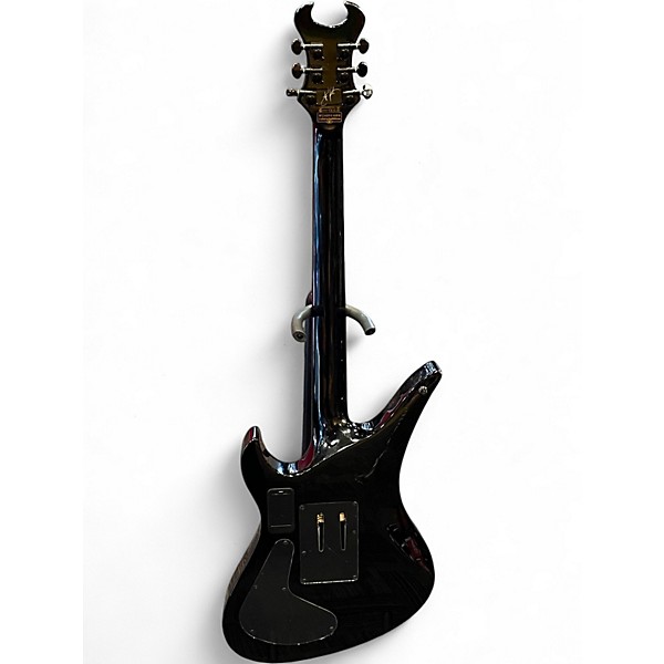 Used Schecter Guitar Research Synyster Gates Signature Custom S Black and Silver Solid Body Electric Guitar