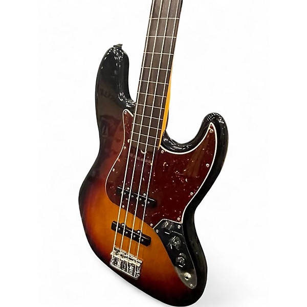 Used Fender American Professional II FRETLESS Jazz Bass 3 Color Sunburst Electric Bass Guitar
