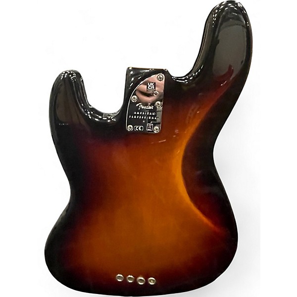 Used Fender American Professional II FRETLESS Jazz Bass 3 Color Sunburst Electric Bass Guitar