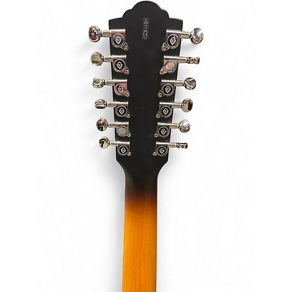 Used Guild F-2512E-DELUXE 2 Tone Sunburst 12 String Acoustic Electric Guitar