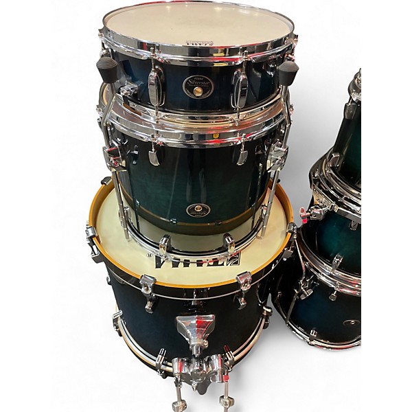 Used TAMA 8 Piece Silverstar Blue to Black Fade Drum Kit