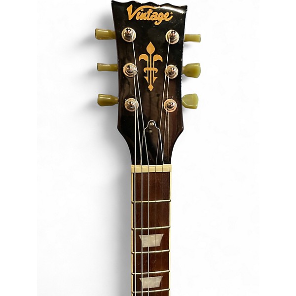 Used Vintage V100 Cherry Sunburst Solid Body Electric Guitar