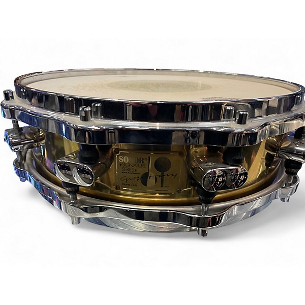 Used SONOR 14X4 SIGNATURE SERIES HORST LINK BELL BRASS SNARE BRASS Drum