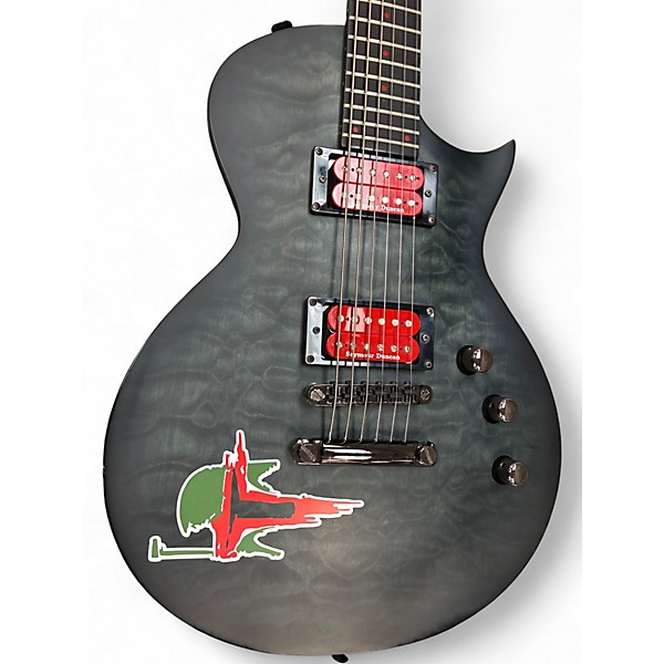 Used ESP LTD BB-600B Black and Silver Solid Body Electric Guitar