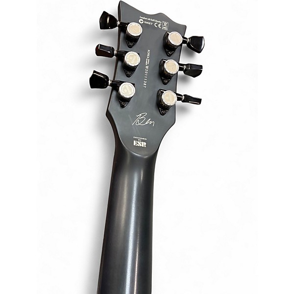 Used ESP LTD BB-600B Black and Silver Solid Body Electric Guitar