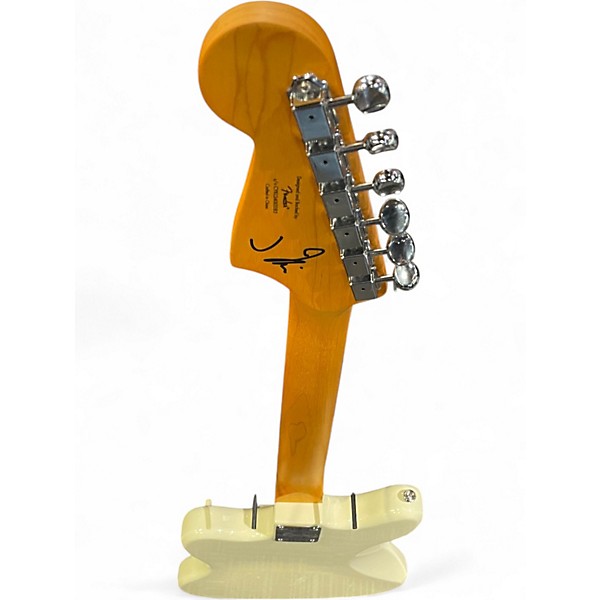 Used Squier J Mascis Jazzmaster Vintage White Solid Body Electric Guitar