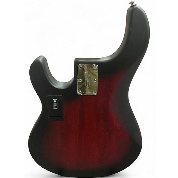 Used Sterling by Music Man STING RAY 5  SATIN RUBY RED BURST Electric Bass Guitar