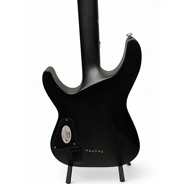 Used Schecter Guitar Research C1 Platinum Trans Black Solid Body Electric Guitar