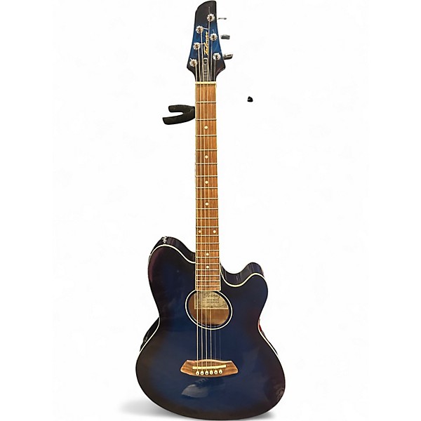 Used Ibanez TCY10E Talman Trans Blue Acoustic Electric Guitar