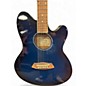 Used Ibanez TCY10E Talman Trans Blue Acoustic Electric Guitar