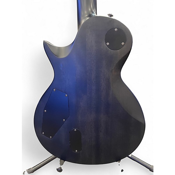 Used ESP LTD EC401QM SEE THRU BLACK Solid Body Electric Guitar